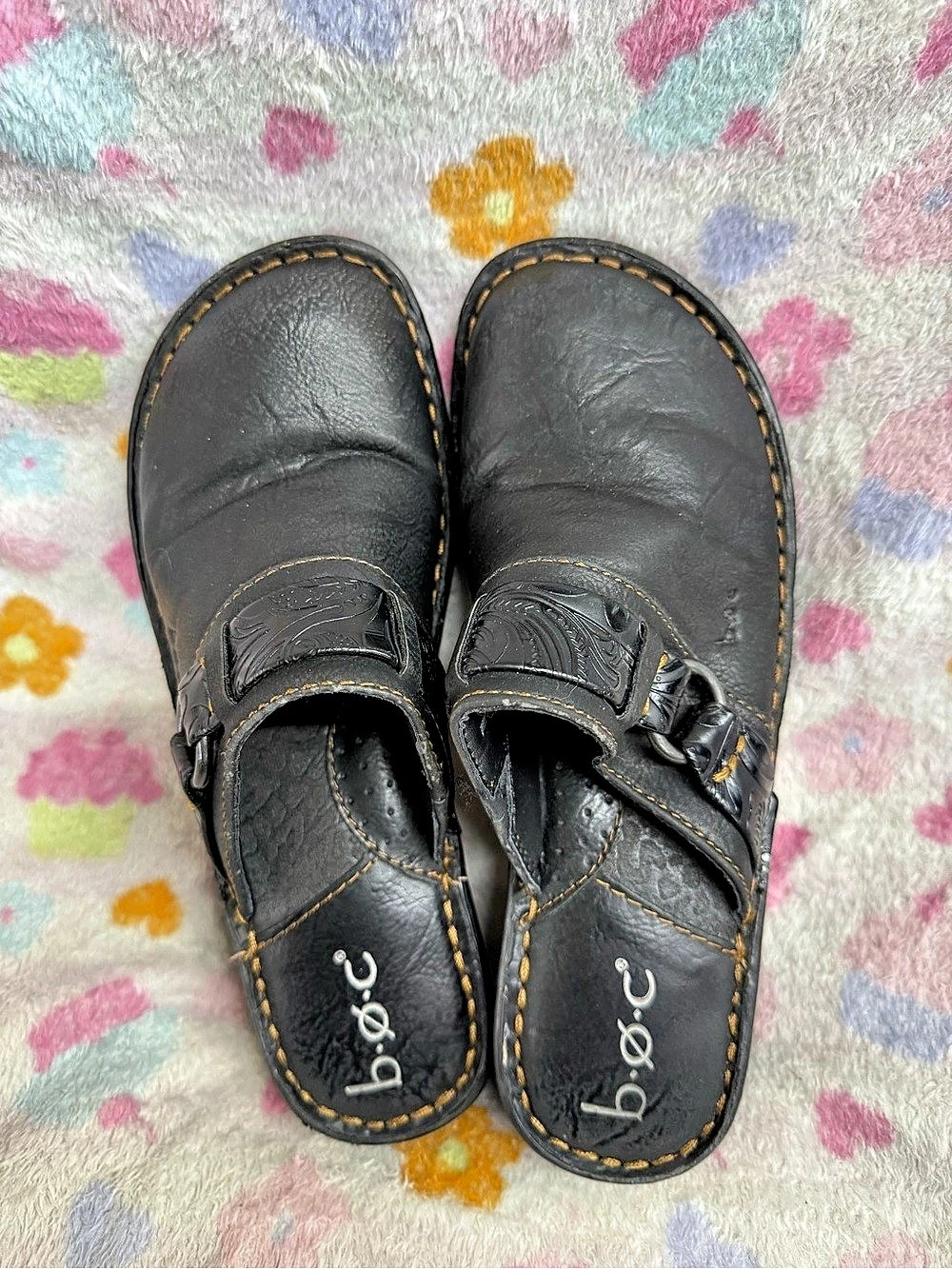 b.o.c Women's Black Mules US 7M
